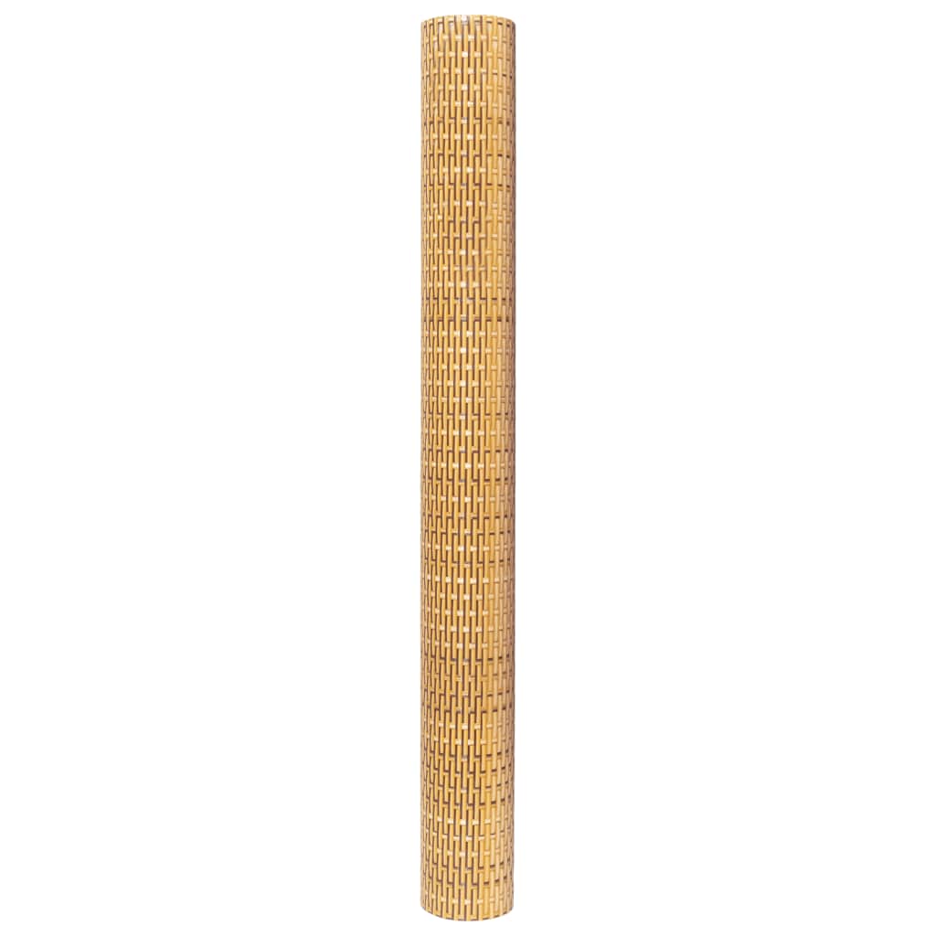 Balcony Screen Light Brown 500x100 cm Poly Rattan