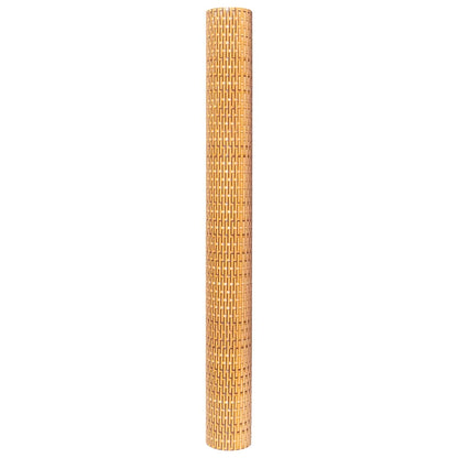 Balcony Screen Light Brown 500x100 cm Poly Rattan