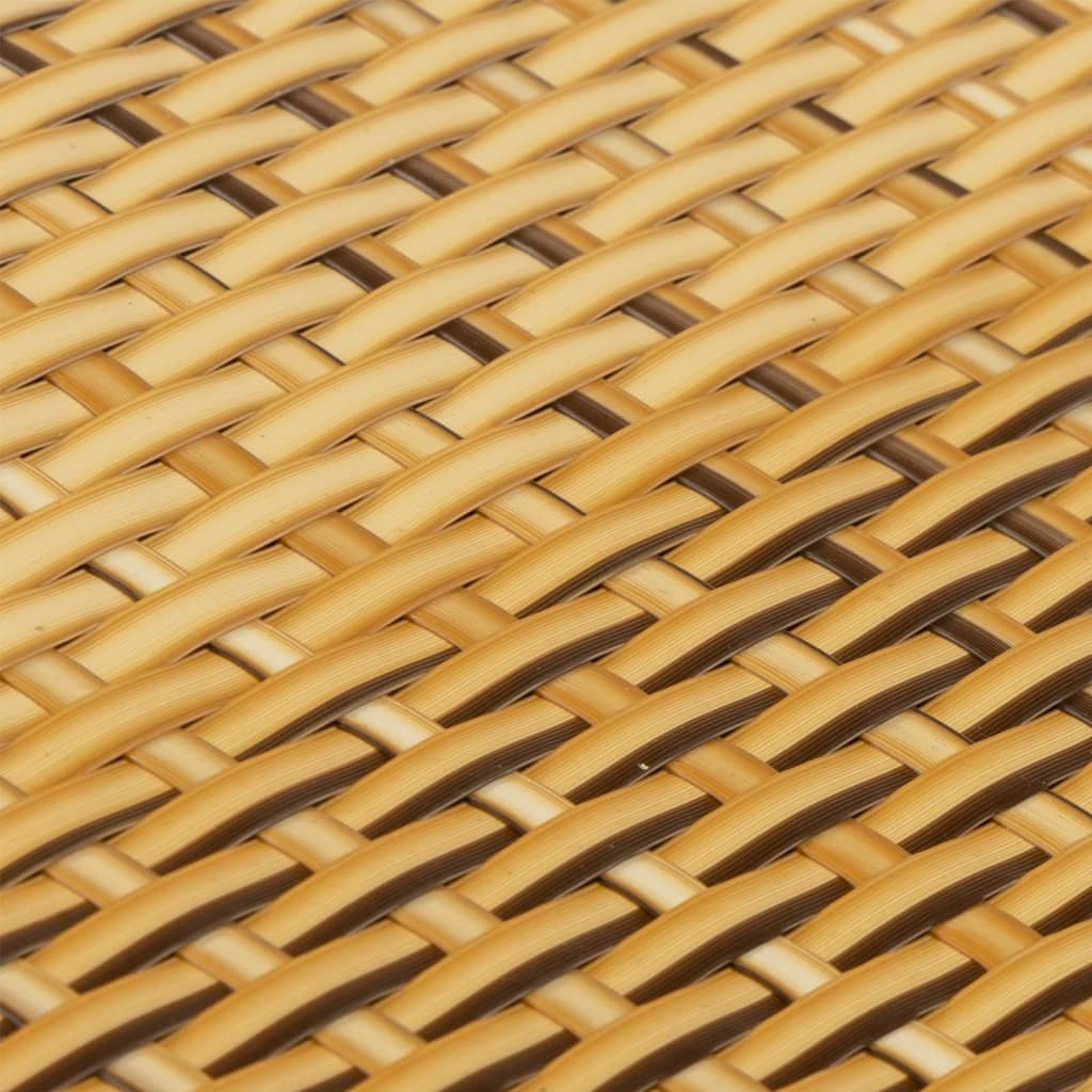 Balcony Screen Light Brown 500x100 cm Poly Rattan