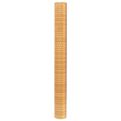 Balcony Screen Light Brown 600x90 cm Poly Rattan