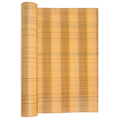 Balcony Screen Light Brown 600x100 cm Poly Rattan