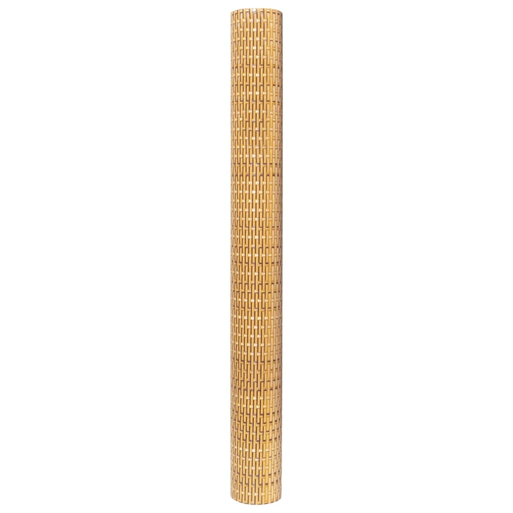 Balcony Screen Light Brown 600x100 cm Poly Rattan