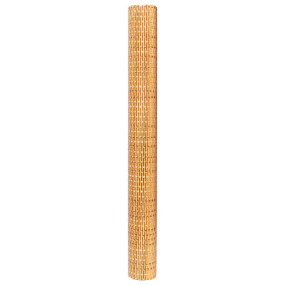 Balcony Screen Light Brown 600x100 cm Poly Rattan