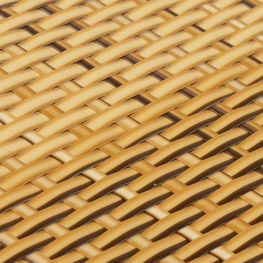 Balcony Screen Light Brown 600x100 cm Poly Rattan