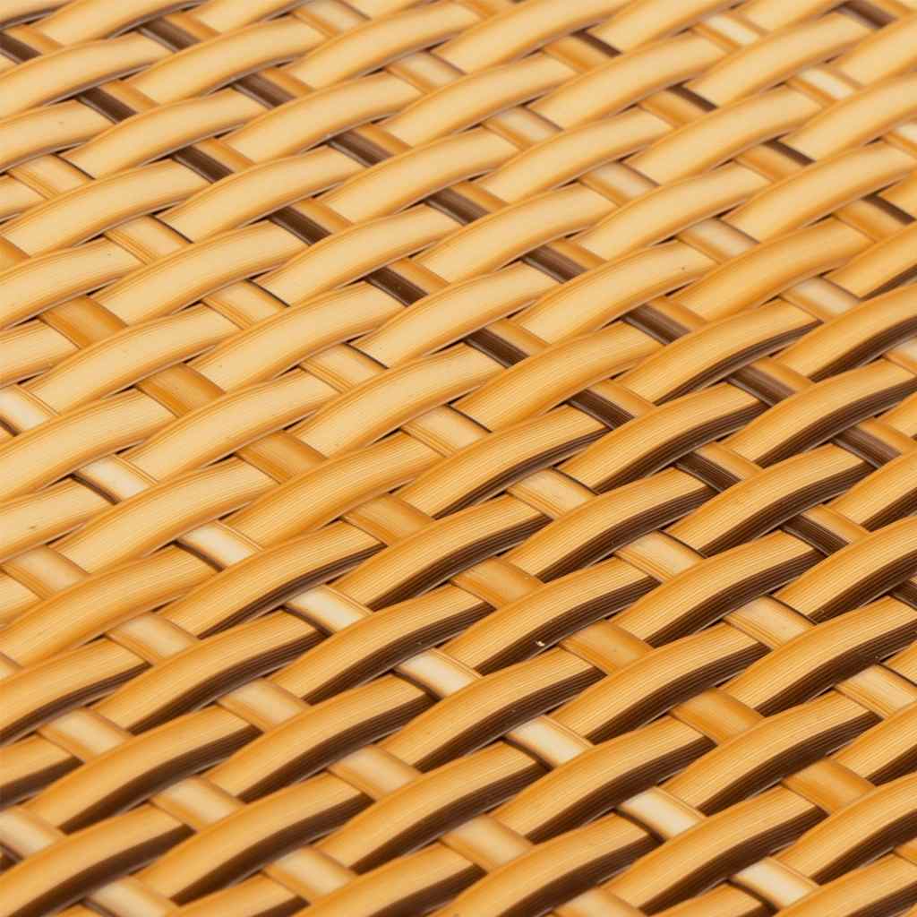 Balcony Screen Light Brown 1000x90 cm Poly Rattan