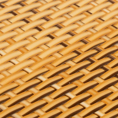 Balcony Screen Light Brown 1000x100 cm Poly Rattan