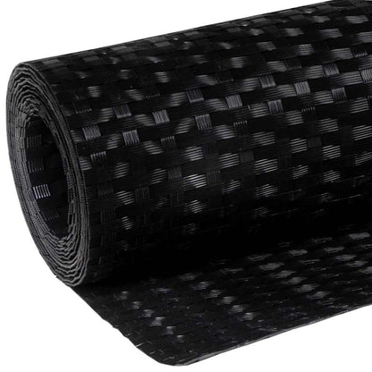 Balcony Screen Black 300x80 cm Poly Rattan