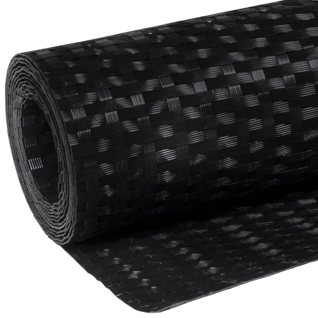 Balcony Screen Black 300x100 cm Poly Rattan