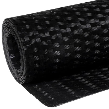 Balcony Screen Black 300x100 cm Poly Rattan