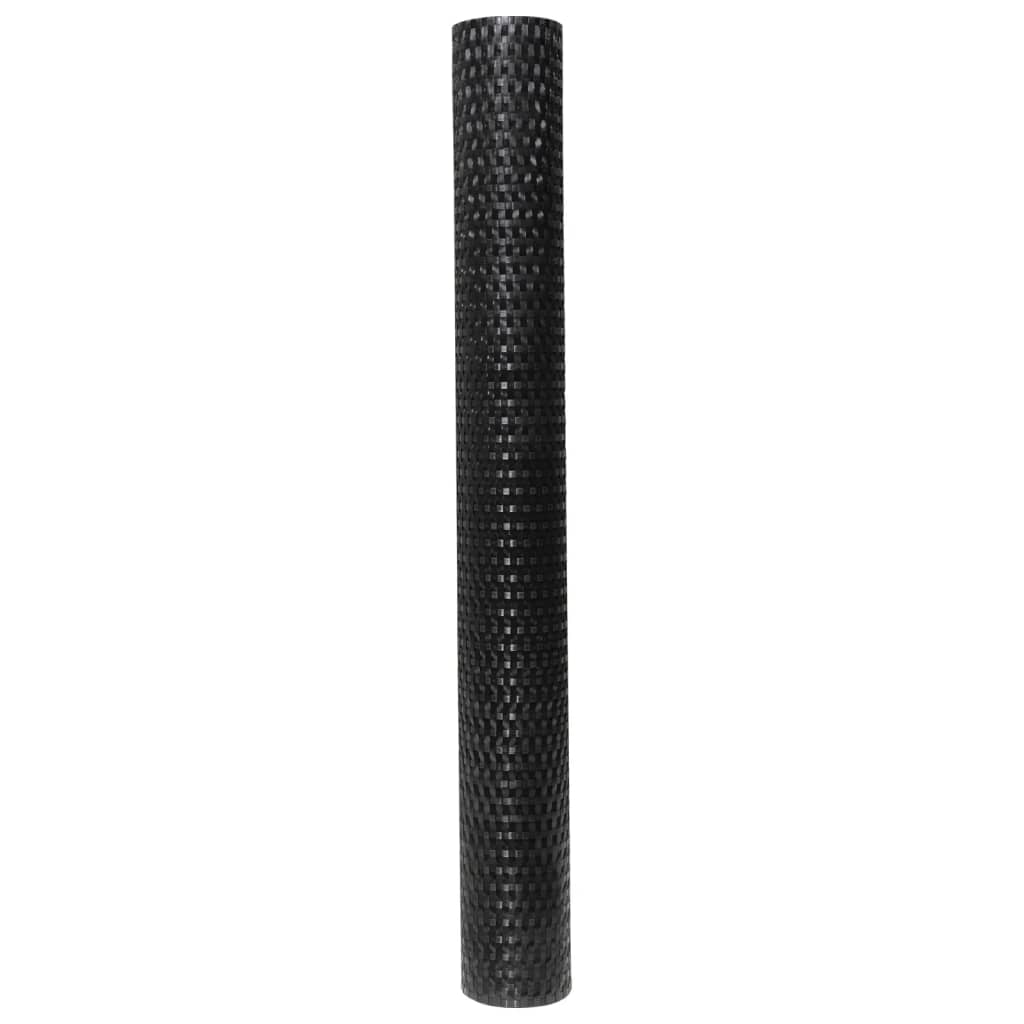 Balcony Screen Black 500x80 cm Poly Rattan