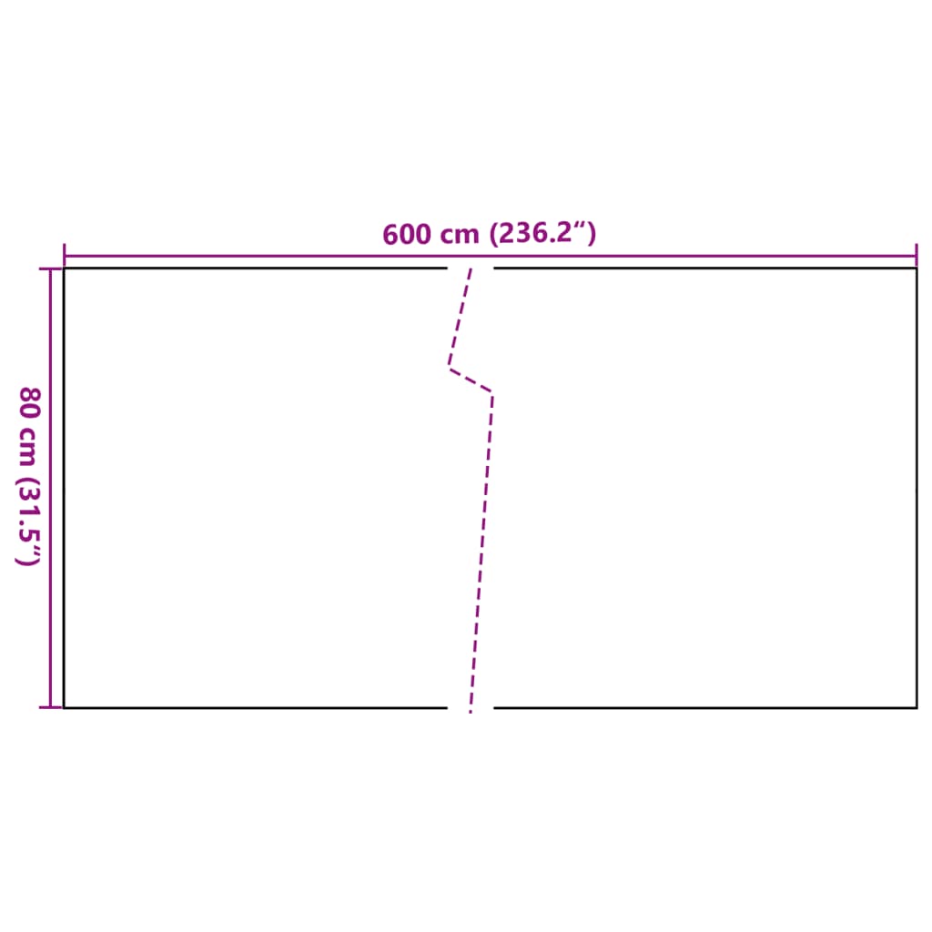Balcony Screen Black 600x80 cm Poly Rattan