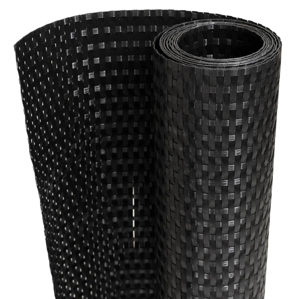 Balcony Screen Black 600x90 cm Poly Rattan