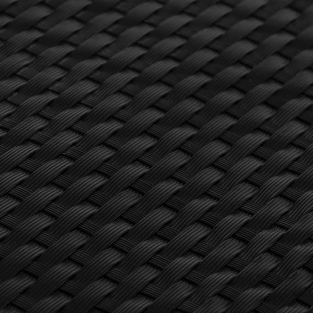 Balcony Screen Black 600x100 cm Poly Rattan