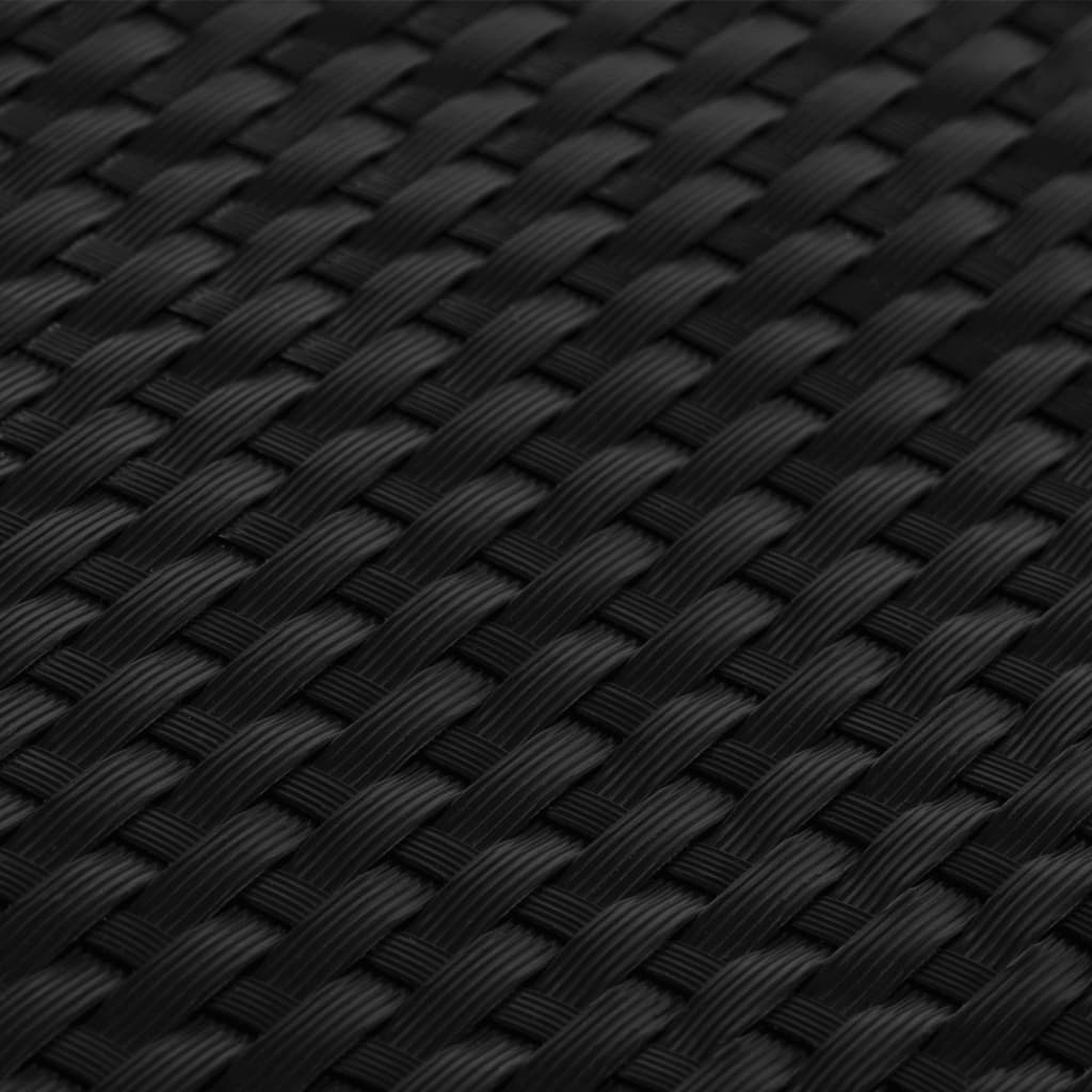 Balcony Screen Black 1000x90 cm Poly Rattan
