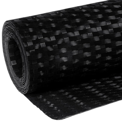 Balcony Screen Black 1000x90 cm Poly Rattan