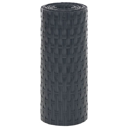 Balcony Screens 5 pcs Anthracite 255x19 cm Poly Rattan