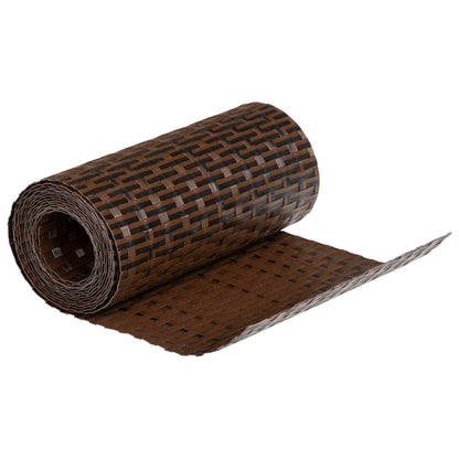 Balcony Screens 10 pcs Brown and Black 255x19 cm Poly Rattan