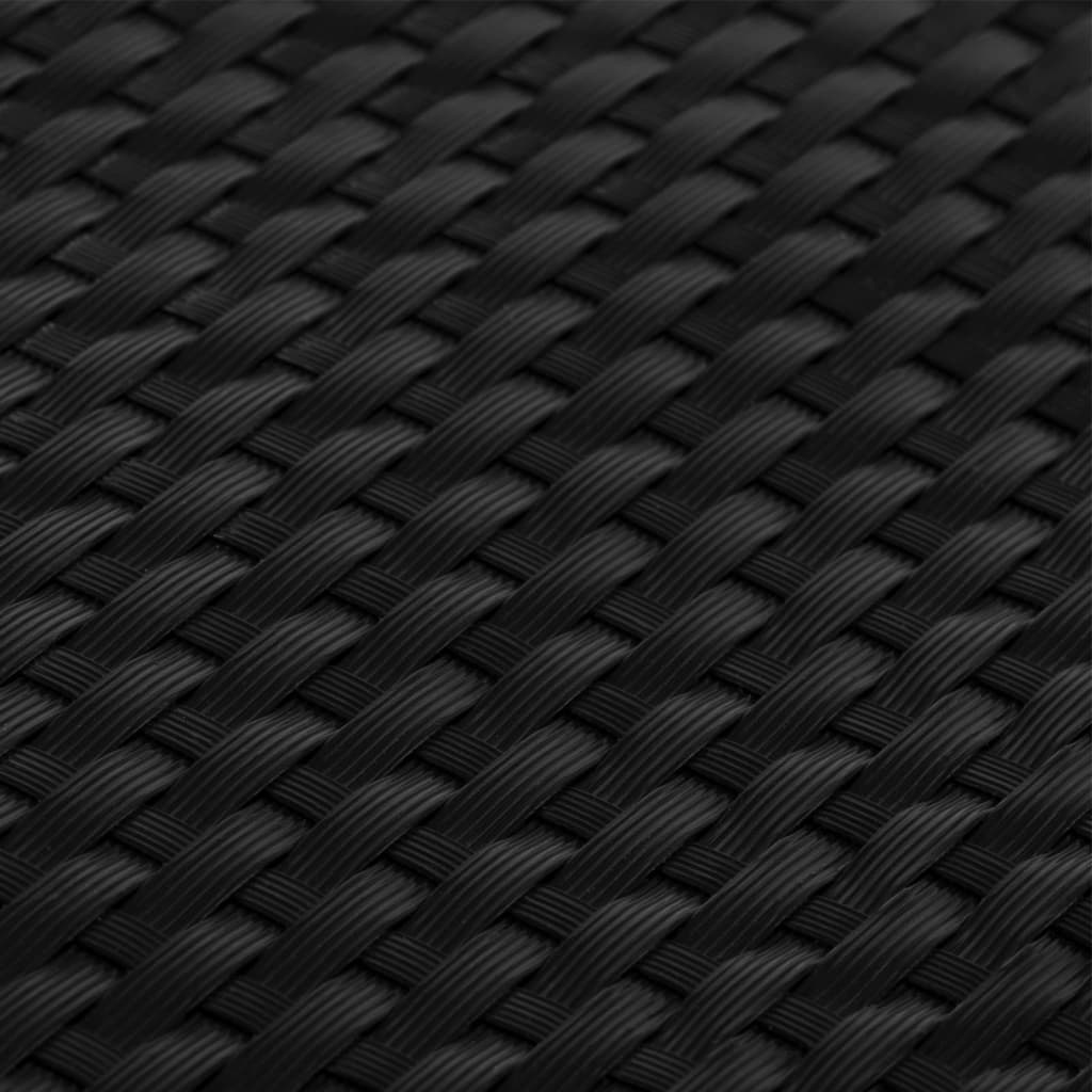 Balcony Screens 5 pcs Black 255x19 cm Poly Rattan