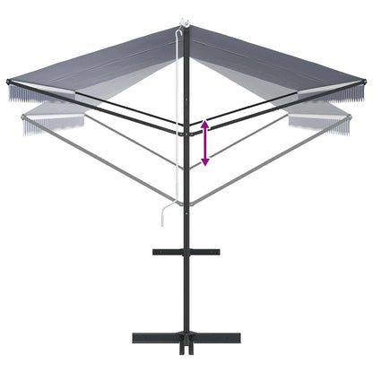 Free Standing Awning Blue and White 500x300 cm Fabric and Steel