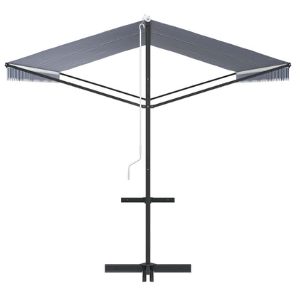 Free Standing Awning Blue and White 500x300 cm Fabric and Steel