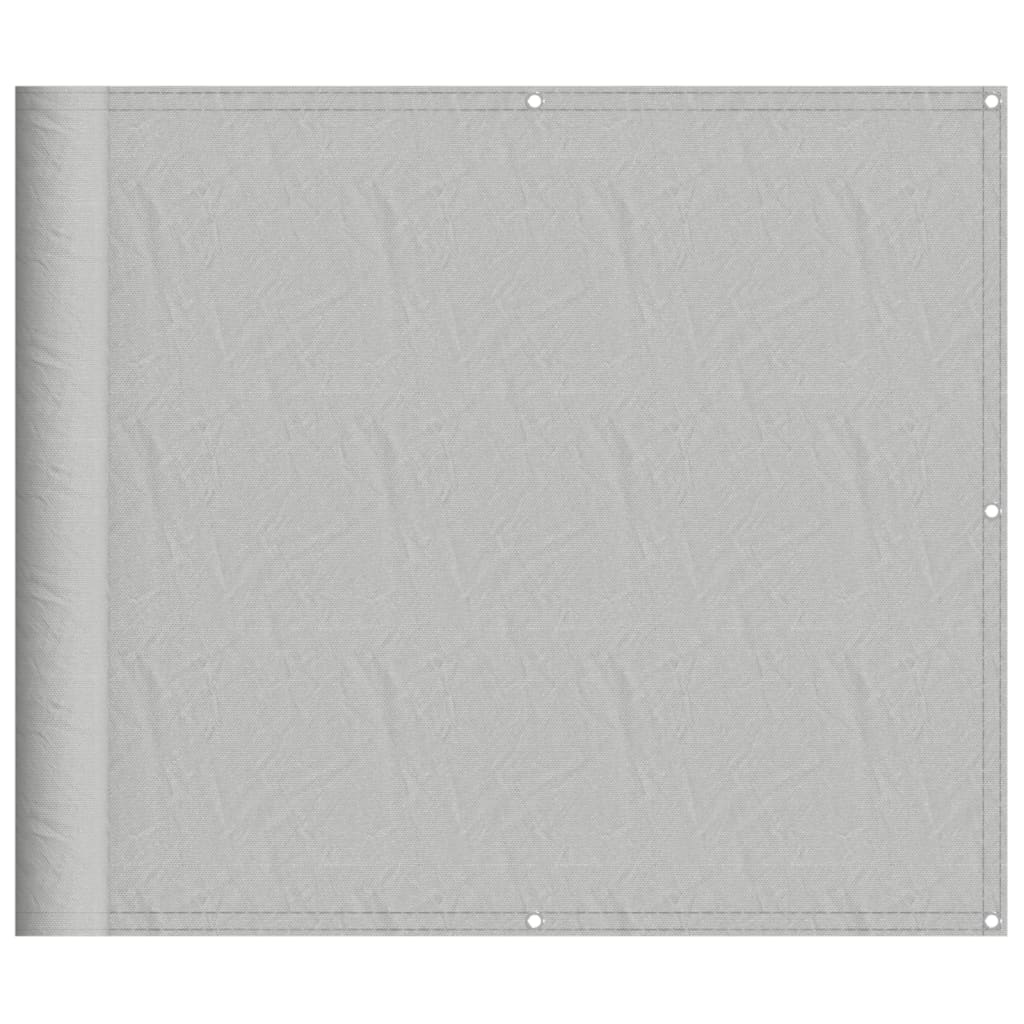 Balcony Screen Light Grey 90x600 cm 100% Polyester Oxford