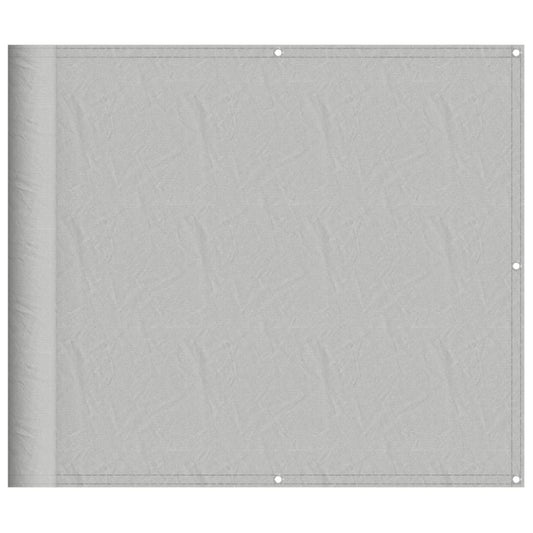 Balcony Screen Light Grey 90x600 cm 100% Polyester Oxford