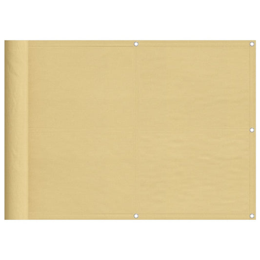 Balcony Screen Sand 75x500 cm 100% Polyester Oxford