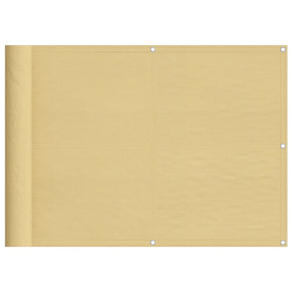 Balcony Screen Sand 75x800 cm 100% Polyester Oxford