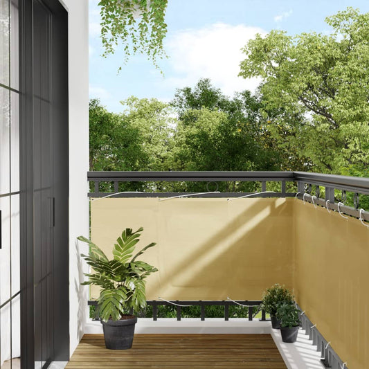Balcony Screen Sand 75x1000 cm 100% Polyester Oxford