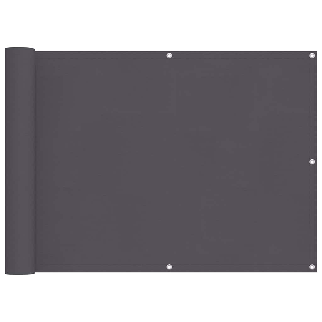 Balcony Screen Anthracite 75x800 cm 100% Polyester Oxford