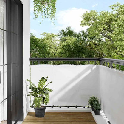 Balcony Screen White 90x700 cm 100% Polyester Oxford