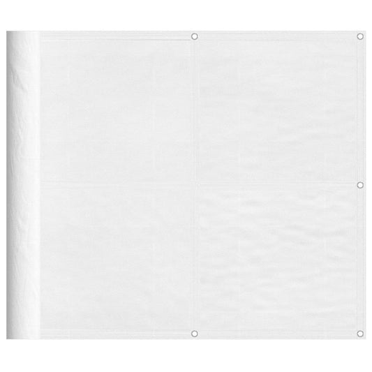Balcony Screen White 90x800 cm 100% Polyester Oxford