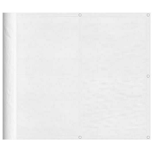Balcony Screen White 90x800 cm 100% Polyester Oxford