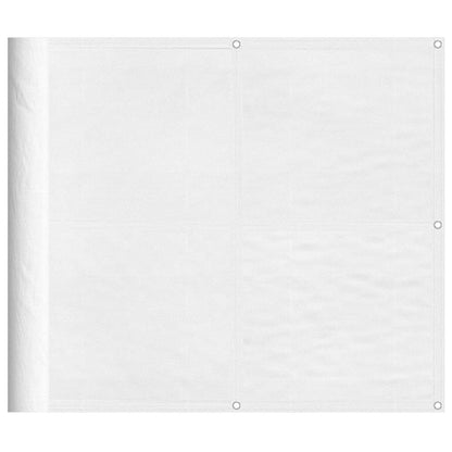 Balcony Screen White 90x1000 cm 100% Polyester Oxford