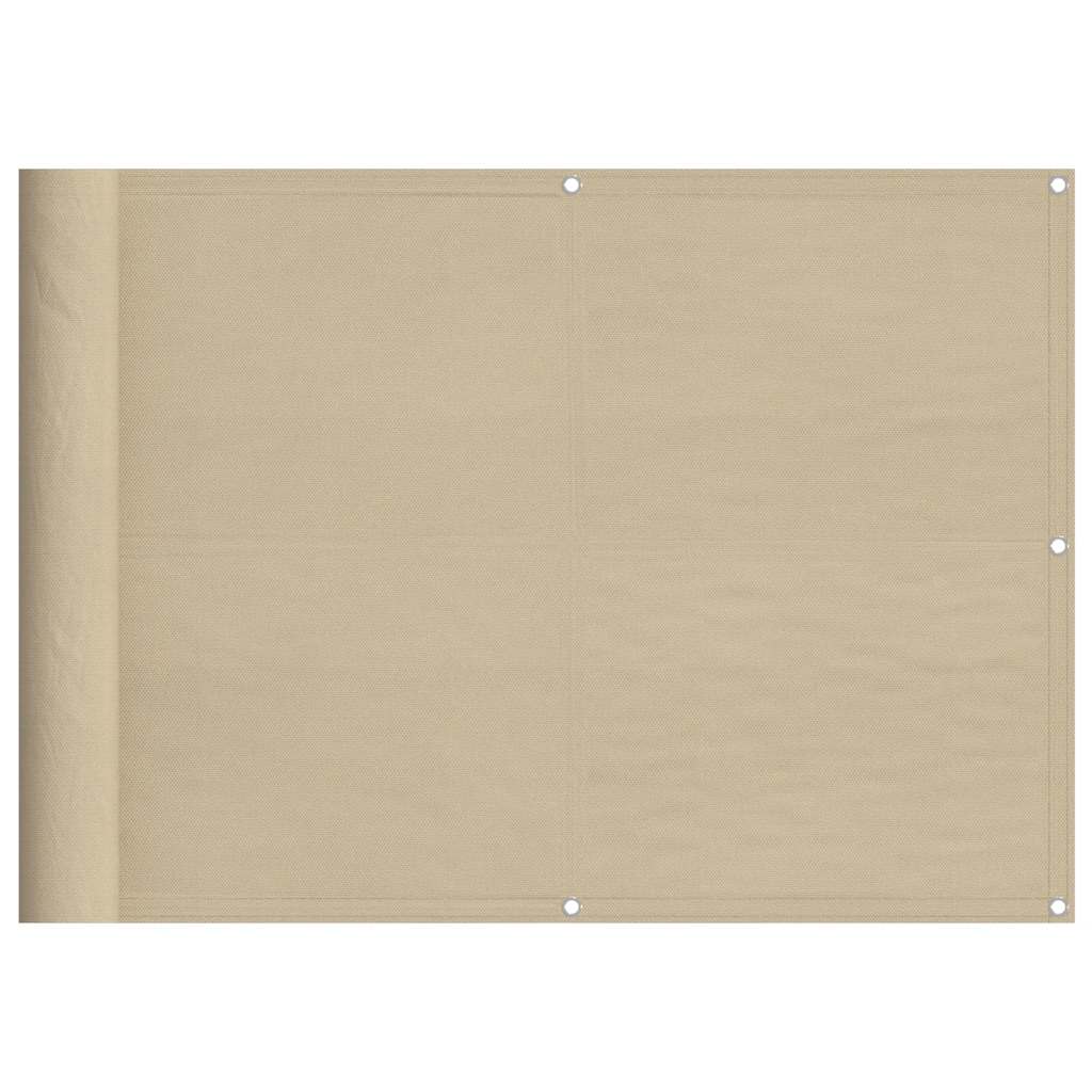 Balcony Screen Beige 75x700 cm 100% Polyester Oxford