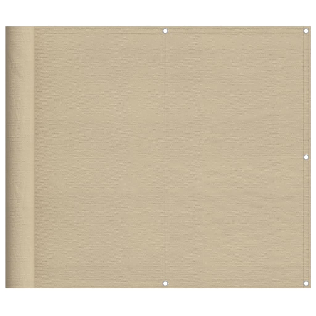 Balcony Screen Beige 90x800 cm 100% Polyester Oxford