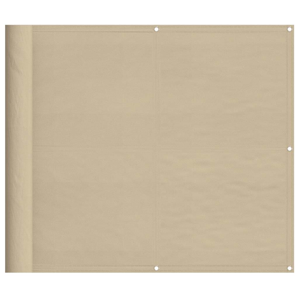 Balcony Screen Beige 90x800 cm 100% Polyester Oxford