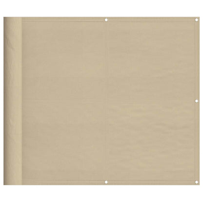 Balcony Screen Beige 90x800 cm 100% Polyester Oxford