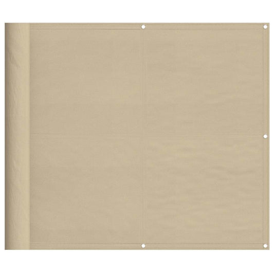 Balcony Screen Beige 90x800 cm 100% Polyester Oxford