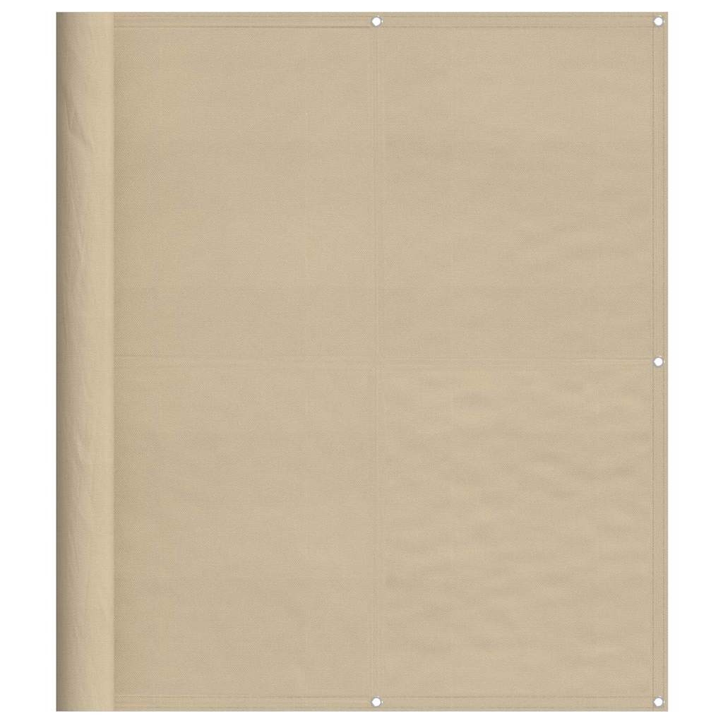 Balcony Screen Beige 120x800 cm 100% Polyester Oxford