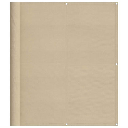 Balcony Screen Beige 120x800 cm 100% Polyester Oxford