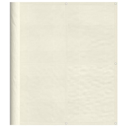 Balcony Screen Cream 120x800 cm 100% Polyester Oxford