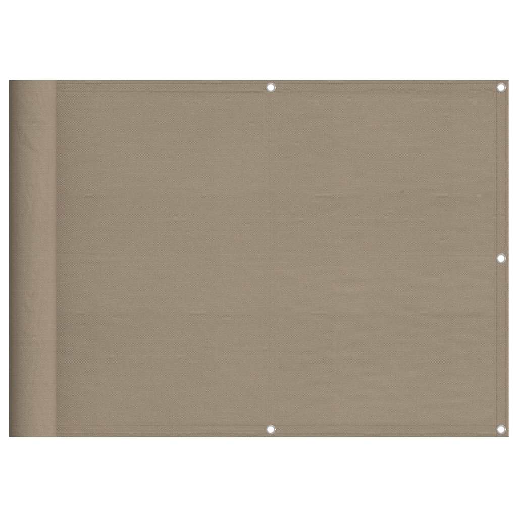 Balcony Screen Taupe 75x700 cm 100% Polyester Oxford