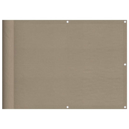Balcony Screen Taupe 75x700 cm 100% Polyester Oxford
