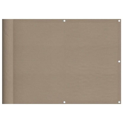Balcony Screen Taupe 75x800 cm 100% Polyester Oxford