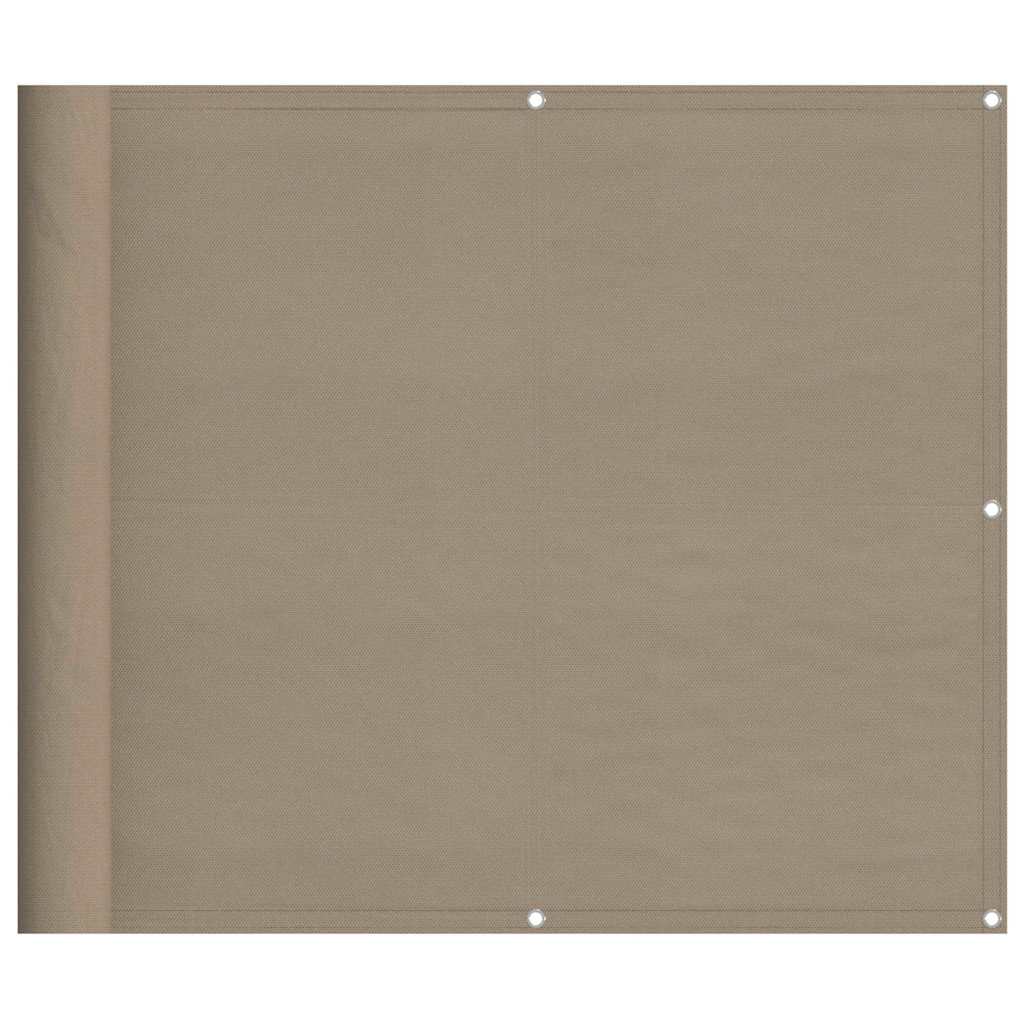 Balcony Screen Taupe 90x800 cm 100% Polyester Oxford