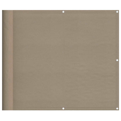 Balcony Screen Taupe 90x800 cm 100% Polyester Oxford