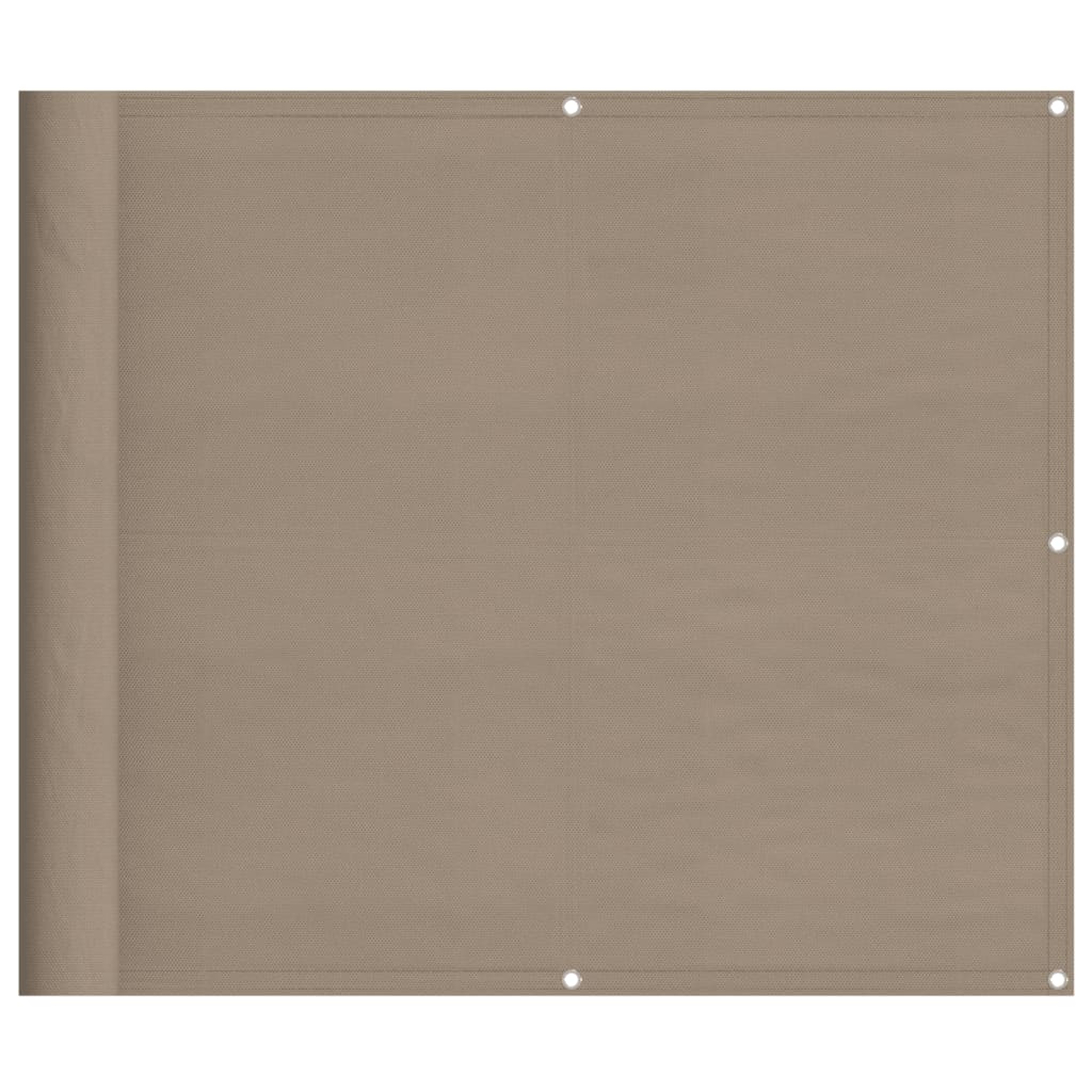 Balcony Screen Taupe 90x1000 cm 100% Polyester Oxford