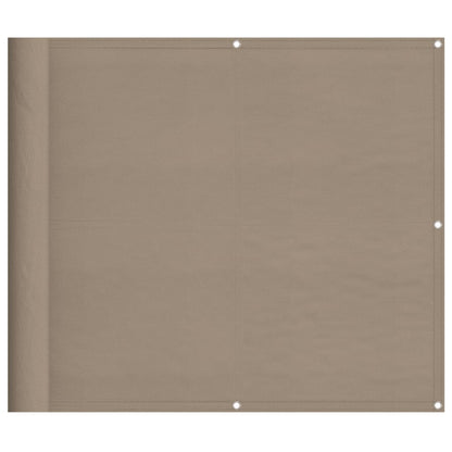 Balcony Screen Taupe 90x1000 cm 100% Polyester Oxford