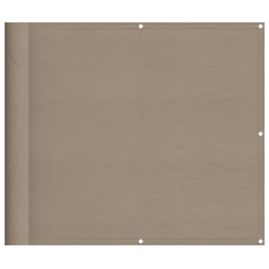 Balcony Screen Taupe 90x1000 cm 100% Polyester Oxford